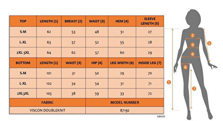 MDB Kadın Uzun Kollu Truvakar Kol Tek Omuz çapraz şerit Detaylı Ribanalı Viskon Iki Iplik Bluz Ve Pantolon Ikili Takım
