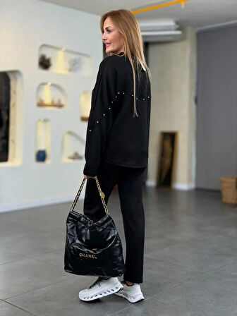 MDB Kadın Inci Detay odal Kumaş Ikili Takım