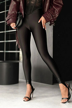 MDB Kadın Yüksek Bel Topuk Altından Geçmeli Dalgıç Tayt