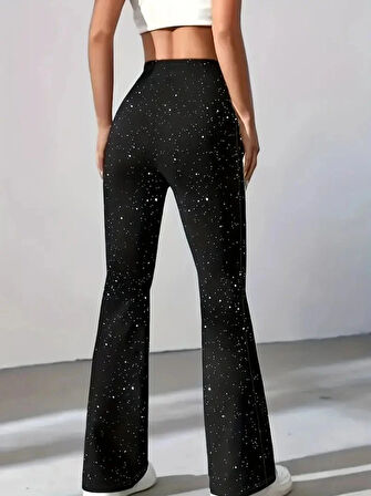 MDB Kadın Yüksek Bel Taşlı Dalgıç Tayt