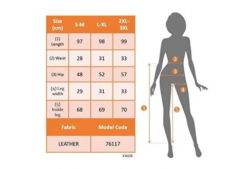 MDB Kadın Paçası astikli Cep Detaylı Deri Tayt