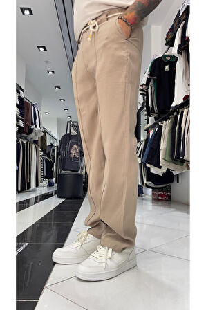 Kemer Detaylı Modal Baggy Fit Erkek Pantolon
