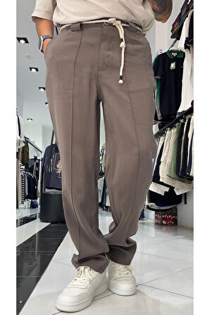 Kemer Detaylı Modal Baggy Fit Erkek Pantolon