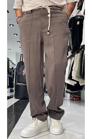 Kemer Detaylı Modal Baggy Fit Erkek Pantolon
