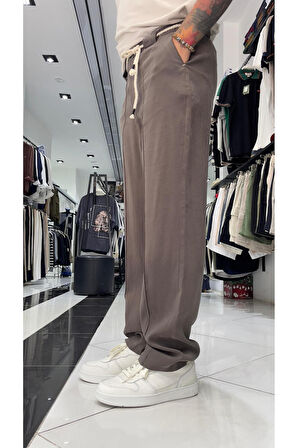 Kemer Detaylı Modal Baggy Fit Erkek Pantolon