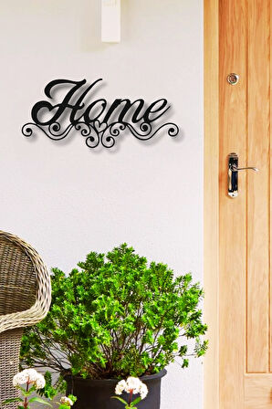 HOME YAZISI METAL DUVAR DEKORU