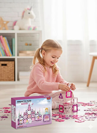 Manyetik Yapı Blokları Prenses 37 Parça