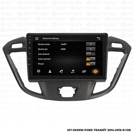 Araç Multimedya Ford Transit Custom Android 12 Carplay 4Gb Ram + 64Gb Hdd Navigasyon Ekran MYW