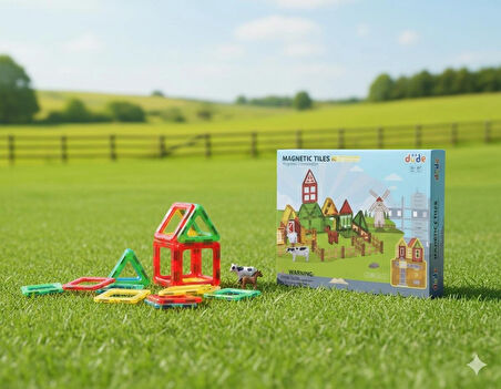 Manyetik Yapı Blokları Çiftlik 46 Parça