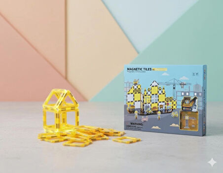 Manyetik Yapı Blokları Mühendislik Serisi 47 Parça