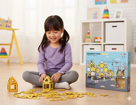 Manyetik Yapı Blokları Mühendislik Serisi 47 Parça