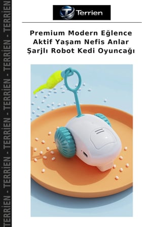 Premium Modern Eğlence Aktif Yaşam Nefis Anlar Şarjlı Robot Kedi Oyuncağı