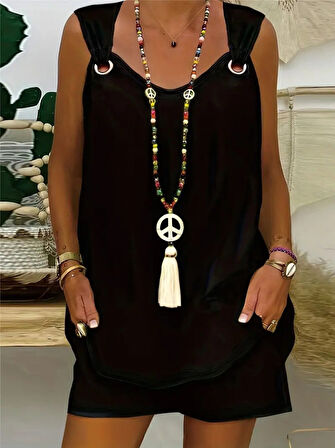 Kadın Kolsuz V Yaka Kuş Gözü Detay Bluz Short Aerobin Ikili Takım