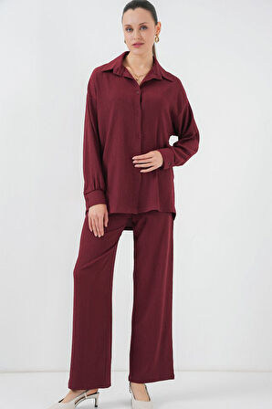 5858 Örme İkili Takım - Bordo