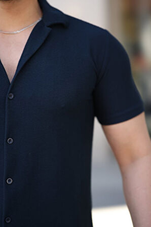 Erkek Kısa Kollu örme Kumaş Pamuklu Gömlek