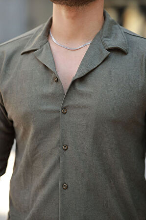 Erkek Kadife Dokulu Uzun Kollu Gömlek