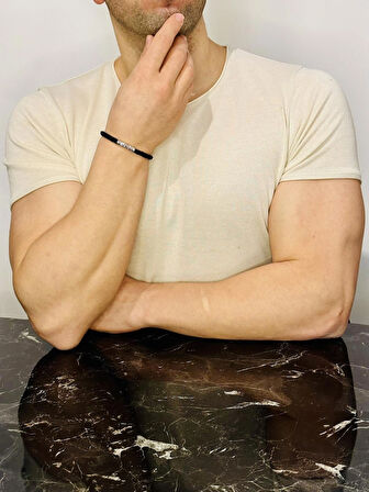  Erkek Bileklik, Deri Ip Örme Altın Kaplama Özel Tasarım Bileklik, Şık Hediye