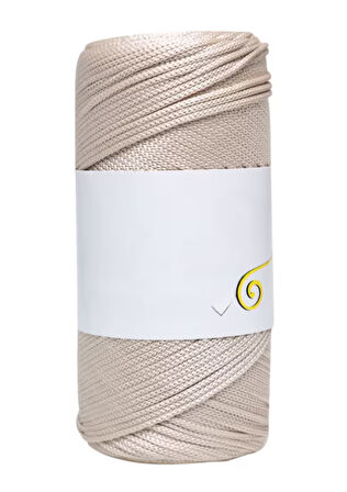 Makrome İpi 3mm Polyester  Bej