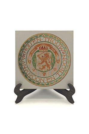 Hollanda Aslanı-1919 Baskılı MDF Masaüstlük 10X10