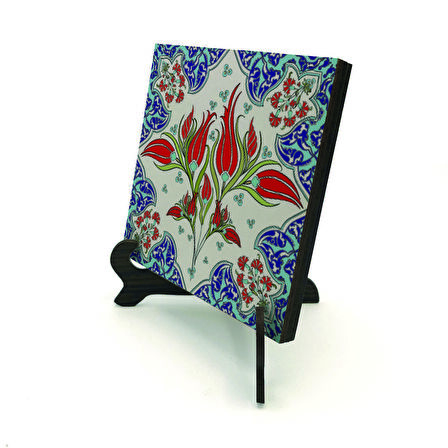 Osmanlı İznik Çini DeseniBaskılı MDF Masaüstlük