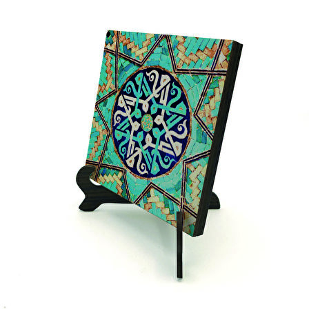 Cuma Cami Çinisi (İran)Baskılı MDF Masaüstlük