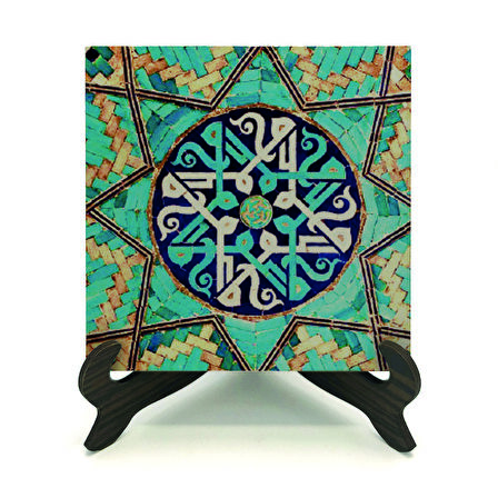 Cuma Cami Çinisi (İran)Baskılı MDF Masaüstlük