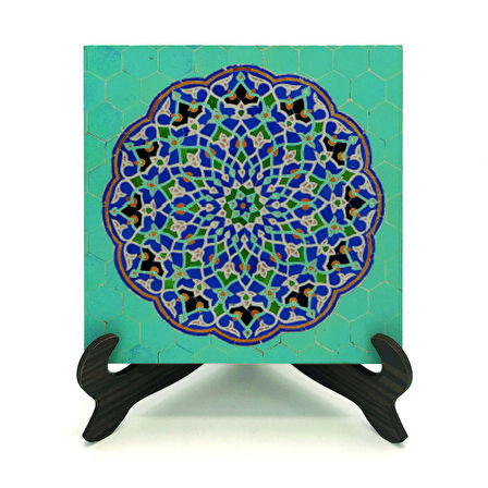 Cuma Cami Çinisi (İran)Baskılı MDF Masaüstlük