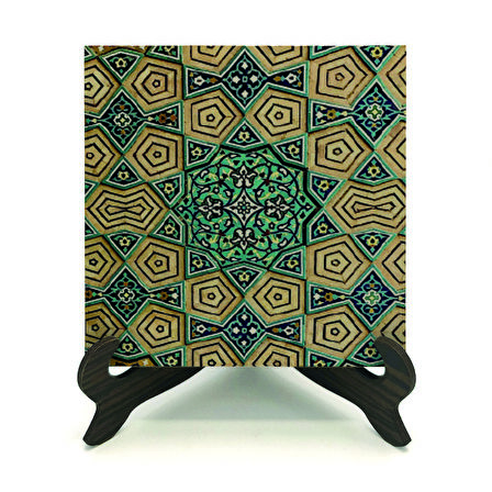 Geometrik Rumi DesenBaskılı MDF Masaüstlük