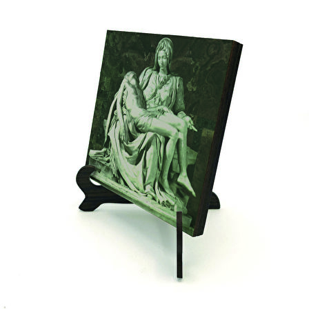  Pietà (Michelangelo, 1498)Baskılı MDF Masaüstlük