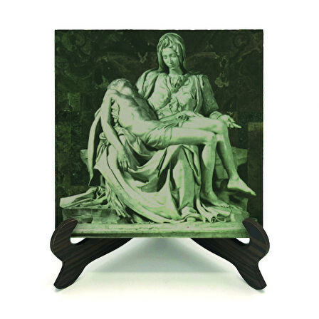  Pietà (Michelangelo, 1498)Baskılı MDF Masaüstlük