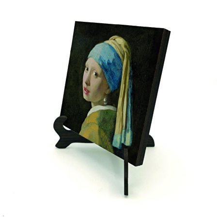 "İnci Küpeli Kız"Baskılı MDF Masaüstlük