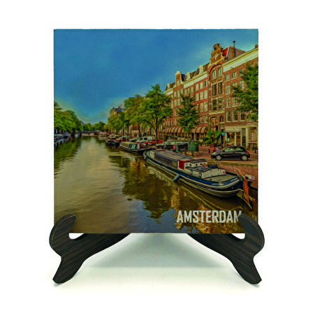 Amsterdam GörseliBaskılı MDF Masaüstlük