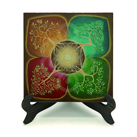 4 Mevsim AğaçBaskılı MDF Masaüstlük