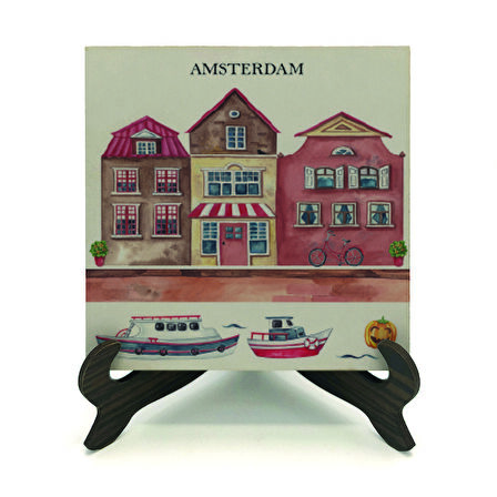 Amsterdam GörseliBaskılı MDF Masaüstlük