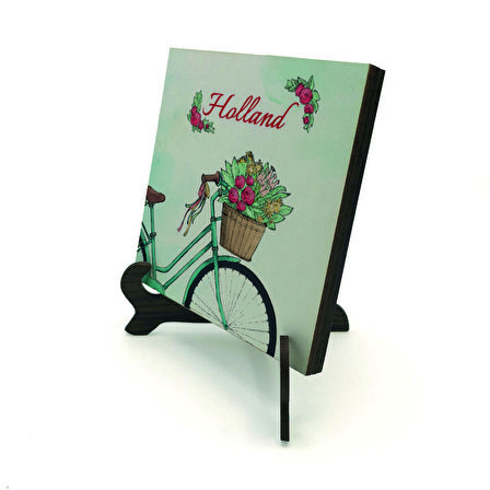 Hollanda Bisklet GörseliBaskılı MDF Masaüstlük