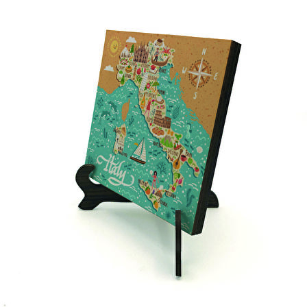 İtalya SembolleriBaskılı MDF Masaüstlük