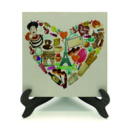 Fransa SembolleriBaskılı MDF Masaüstlük