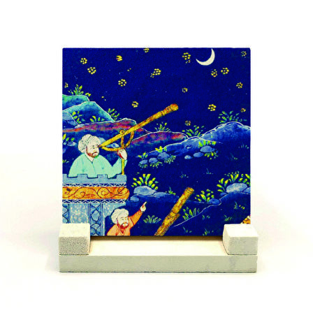 Osmanlı Müneccim MinyatürüBaskılı MDF Masaüstlük