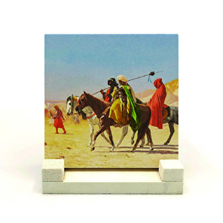 "Çölde Atlılar" ResmiBaskılı MDF Masaüstlük