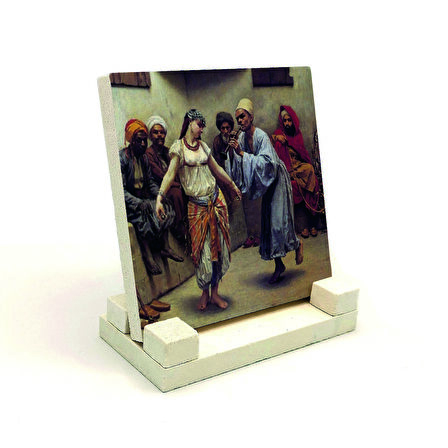 "Kahire’de Kafe’de Dans"  ResmiBaskılı MDF Masaüstlük