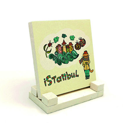 İstanbul KedisiBaskılı MDF Masaüstlük
