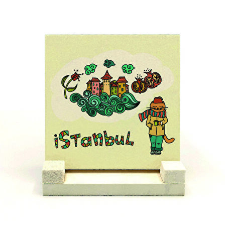 İstanbul KedisiBaskılı MDF Masaüstlük