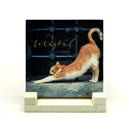 İstanbul Kedisi Baskılı MDF Masaüstlük