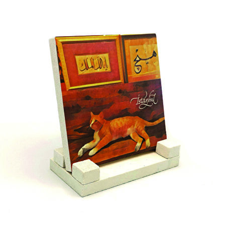 İstanbul KedisiBaskılı MDF Masaüstlük