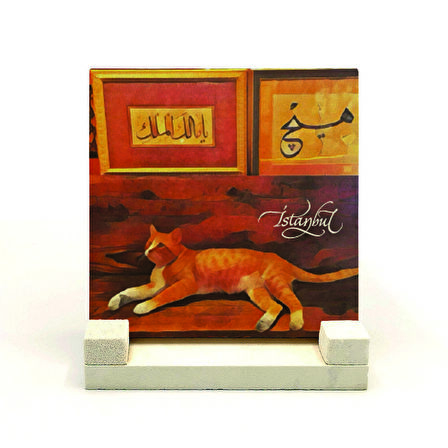 İstanbul KedisiBaskılı MDF Masaüstlük