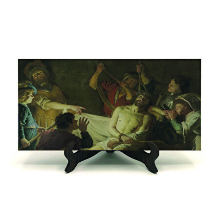 Dikenlerle Taçlandırılan İsa (Gerard van Honthorst, 1622) Baskılı MDF Masaüstlük