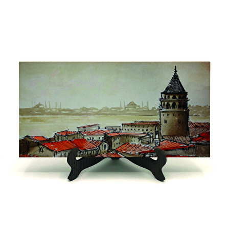 Galata KulesiBaskılı MDF Masaüstlük