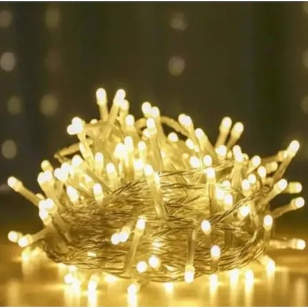 10m 100 Led Damla Uçlu Gün Işığı Şeffaf Kablo -MİRAYLİFE