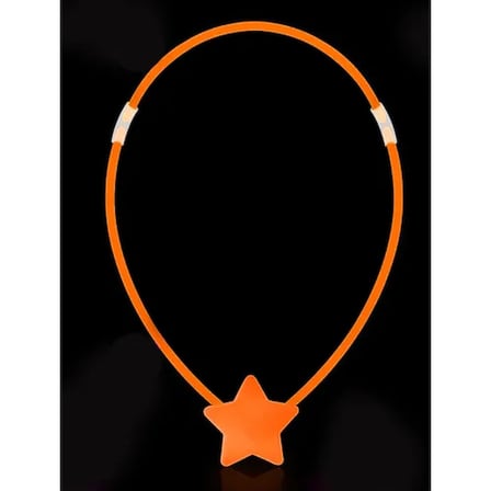 Glow Yıldız Kolye Neon Fosforlu Işıklı Kolye Turuncu Renk -MİRAYLİFE