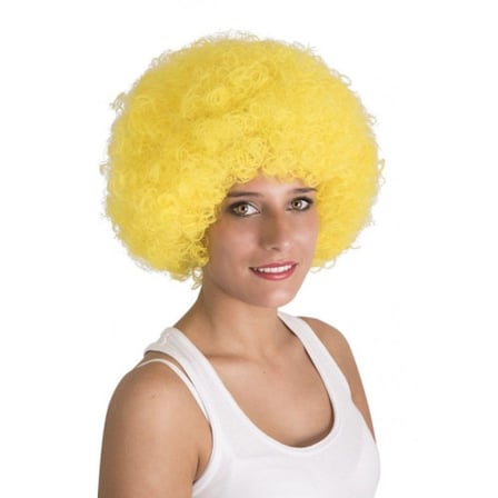 Sarı Renk Kıvırcık Afro Bonus Peruk -MİRAYLİFE